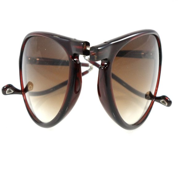 🎁FATHERS DAY ERMENEGILDO ZEGNA Foldable Aviator Gradient Brown Lens Sunglasses - Picture 6 of 16